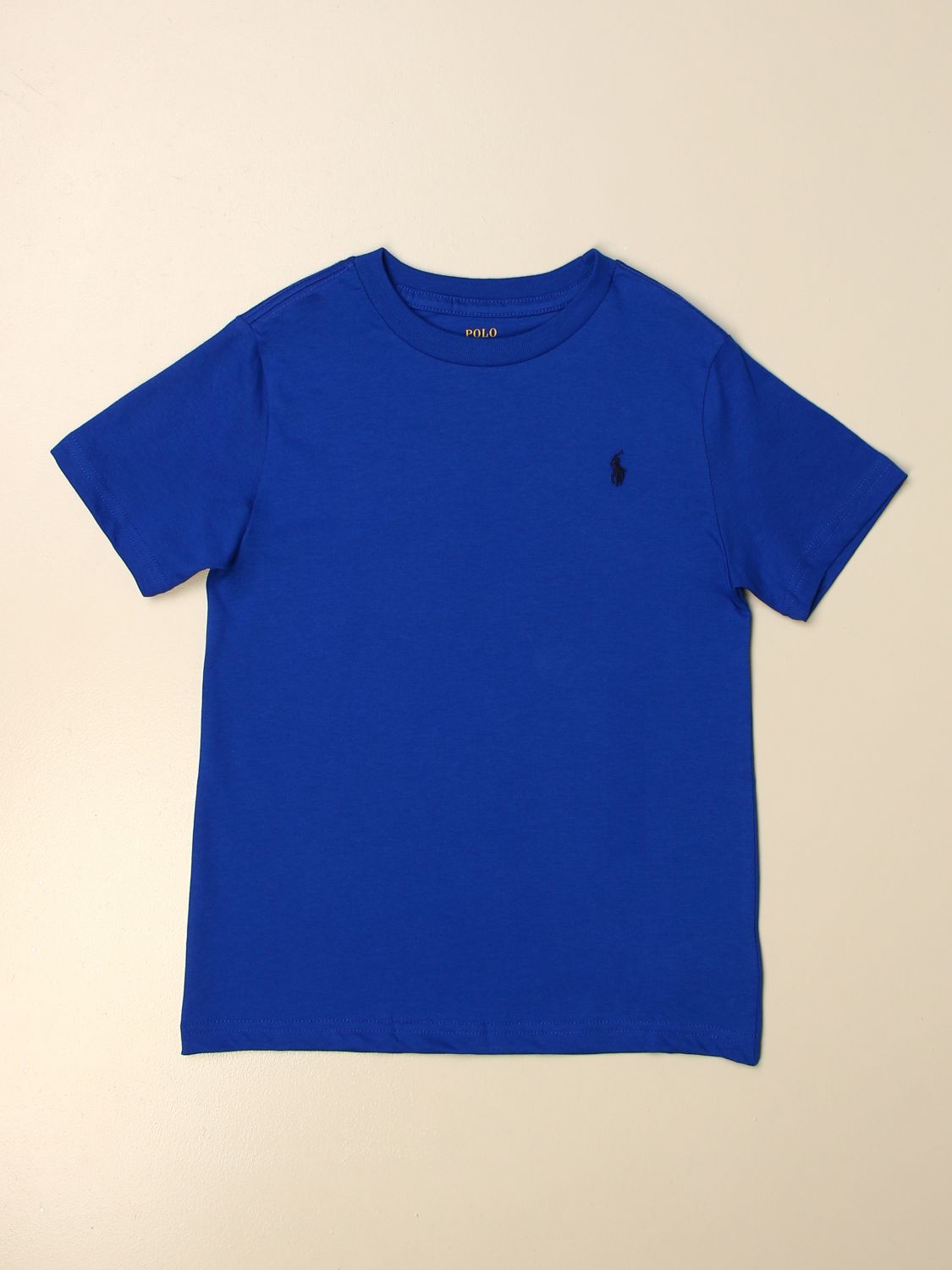 POLO RALPH LAUREN KID: basic cotton t-shirt - Royal Blue | Polo Ralph ...