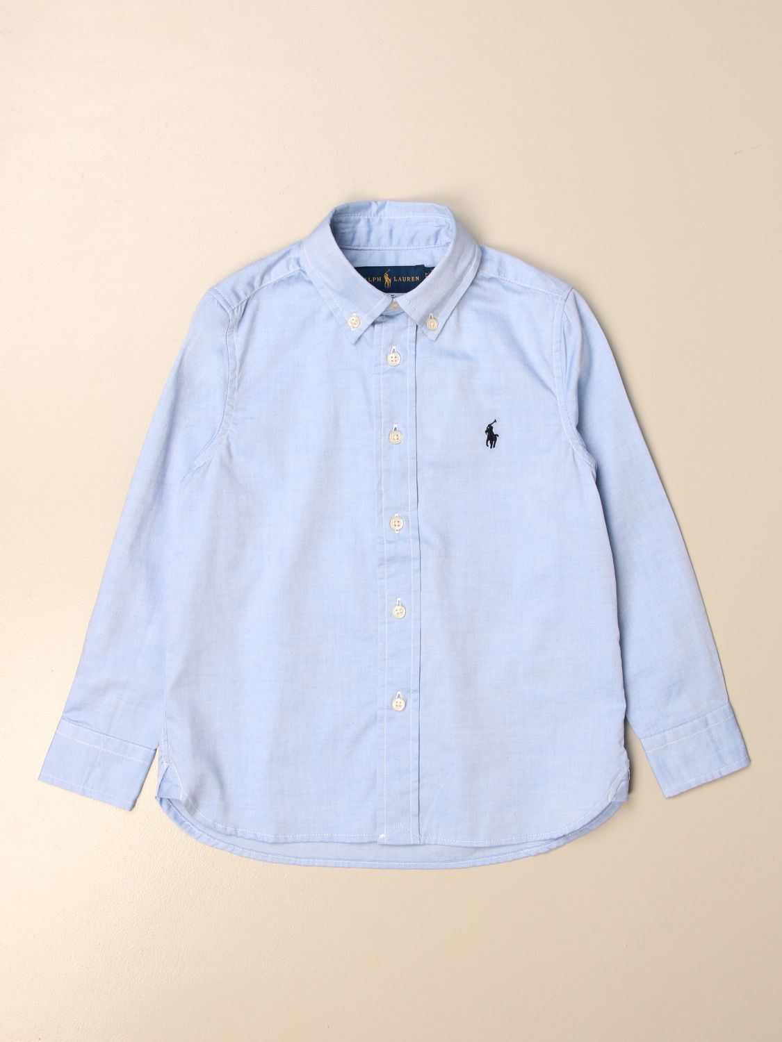 POLO RALPH LAUREN KID: cotton shirt - Gnawed Blue | Polo Ralph Lauren ...