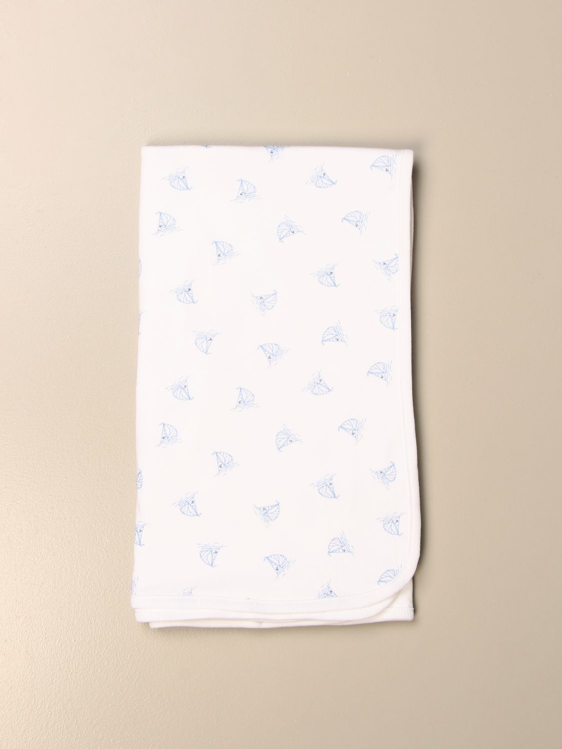 POLO RALPH LAUREN INFANT: blanket with all-over mini boats - White ...