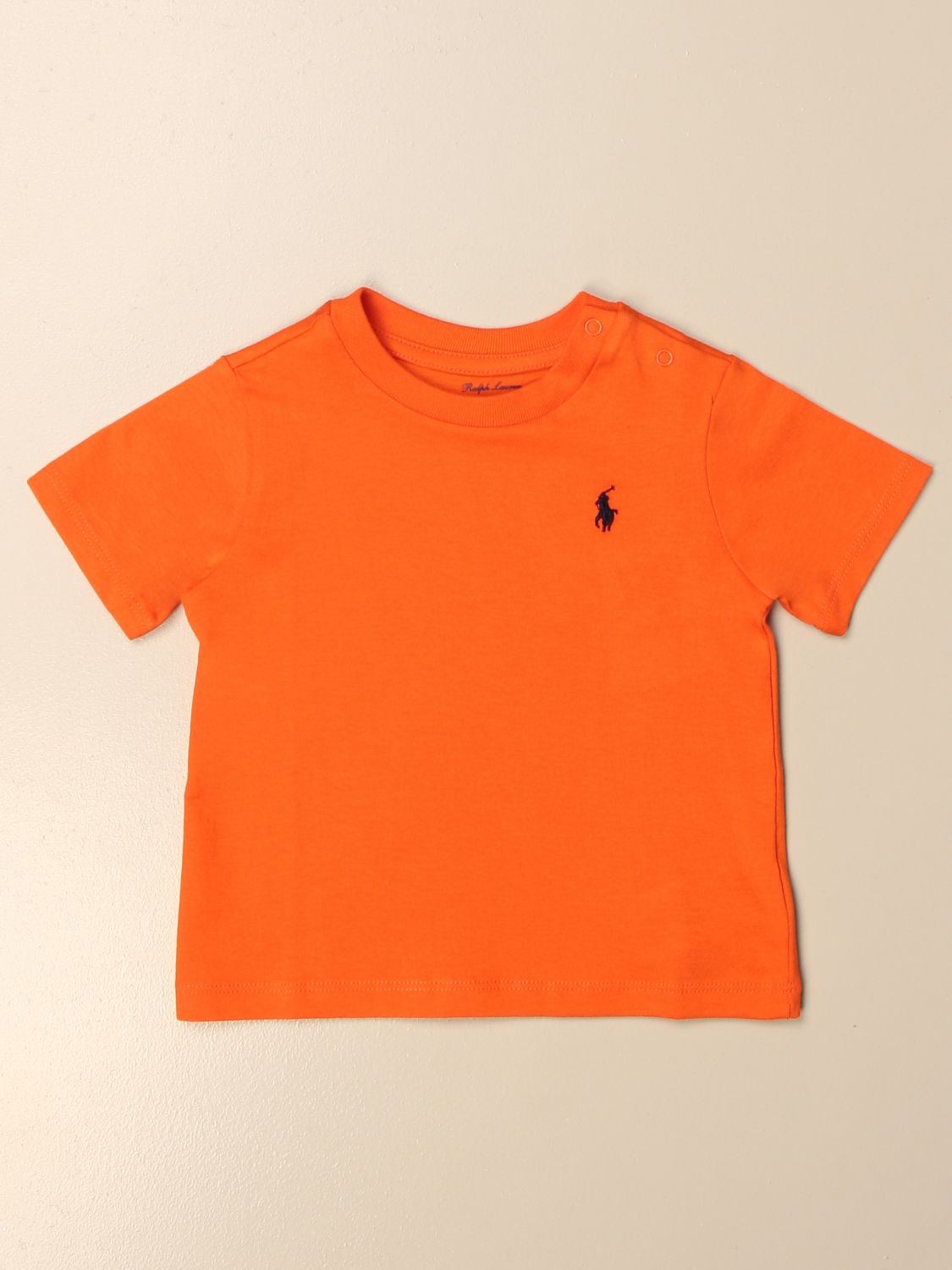 POLO RALPH LAUREN INFANT: Basic t-shirt in cotton - Orange | Polo Ralph ...