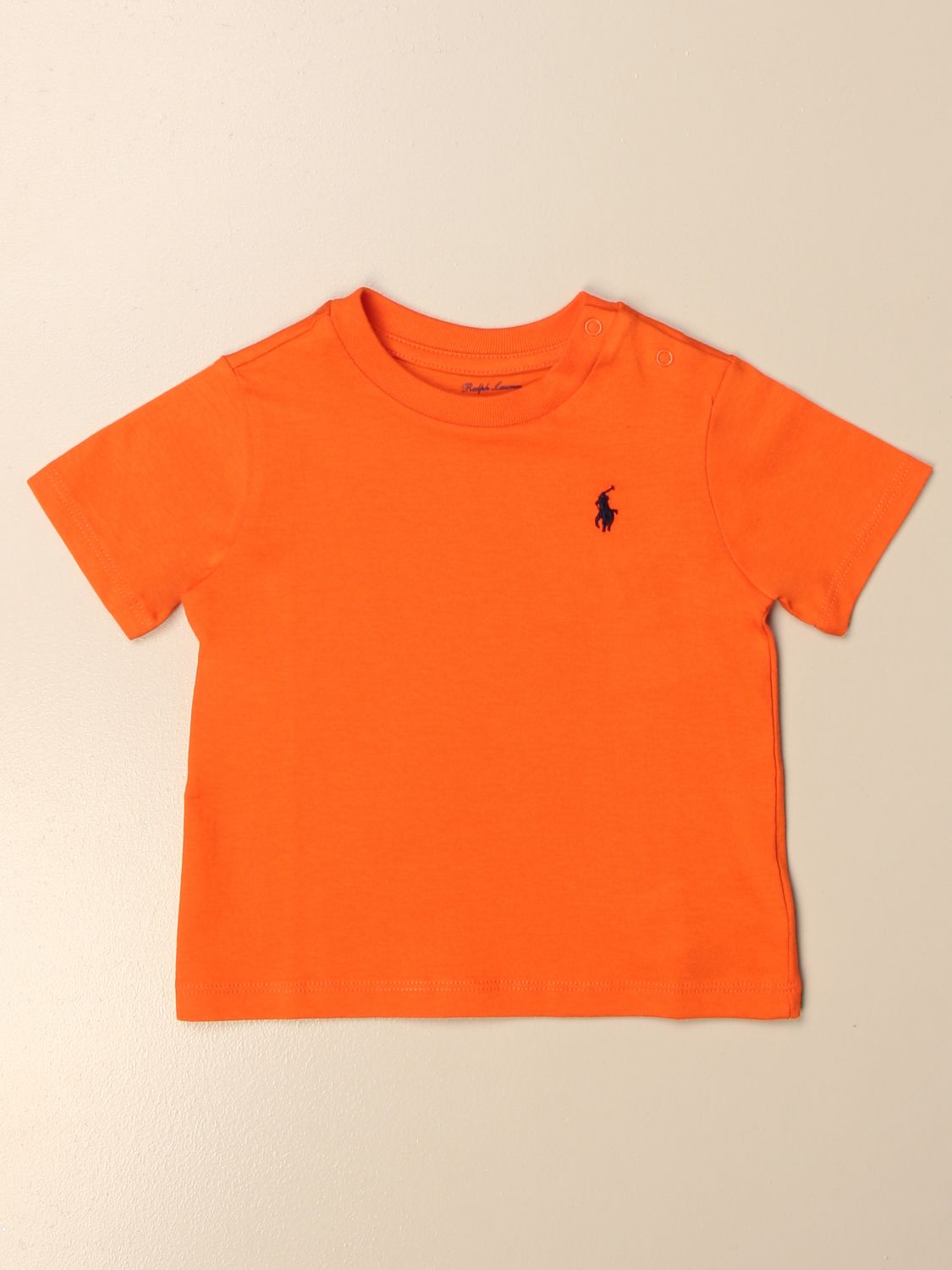 POLO RALPH LAUREN INFANT Basic tshirt in cotton Orange Polo Ralph Lauren Infant tshirt