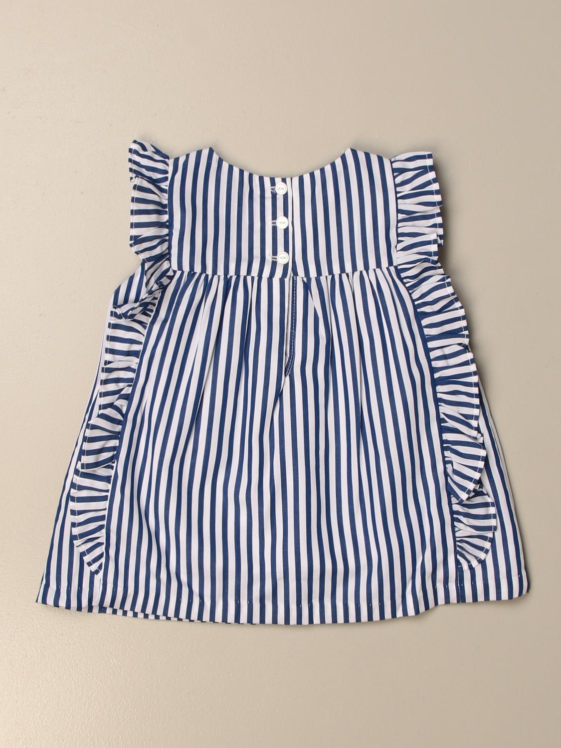 Polo Ralph Lauren Infant Outlet: striped top + culotte set - Blue |  Jumpsuit Polo Ralph Lauren Infant 310835040 GIGLIO.COM