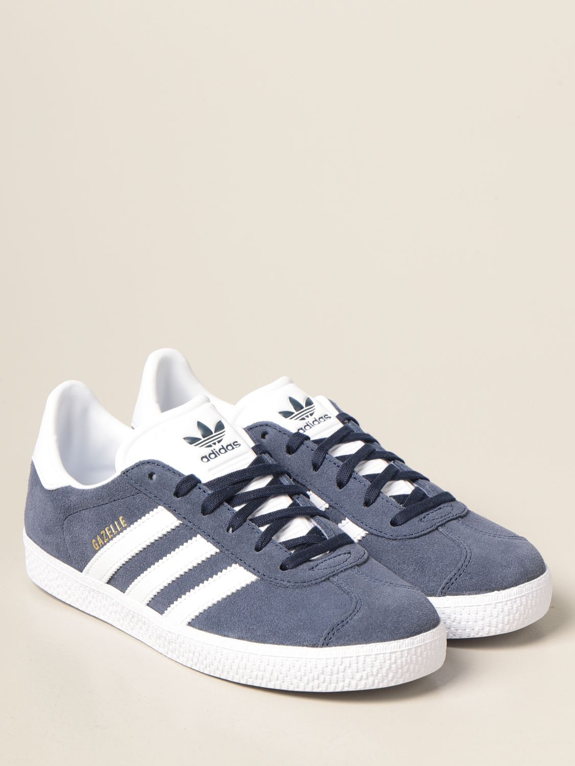 ADIDAS ORIGINALS: Gazelle sneakers in suede and synthetic leather Blue | Adidas Originals shoes BY9144 online on GIGLIO.COM