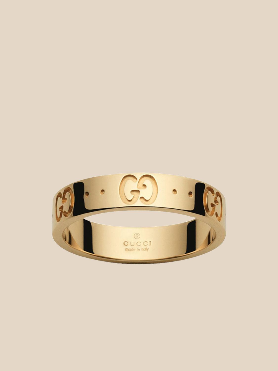 GUCCI: Icon in with engraved GG | Jewel Gucci Women Gold | Jewel Gucci YBC073230001 GIGLIO.COM