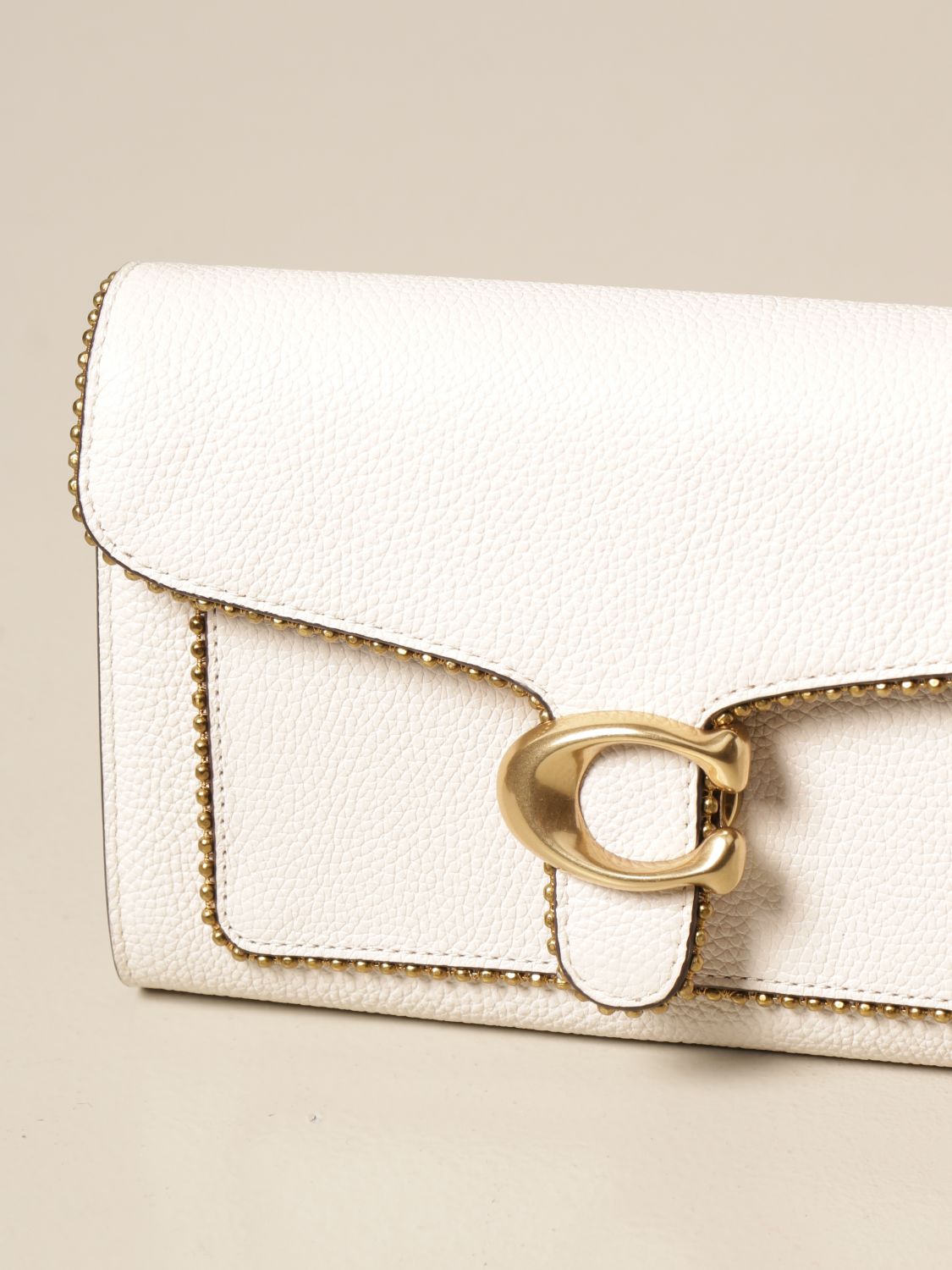 COACH Tabby shoulder bag in textured leather White Coach crossbody