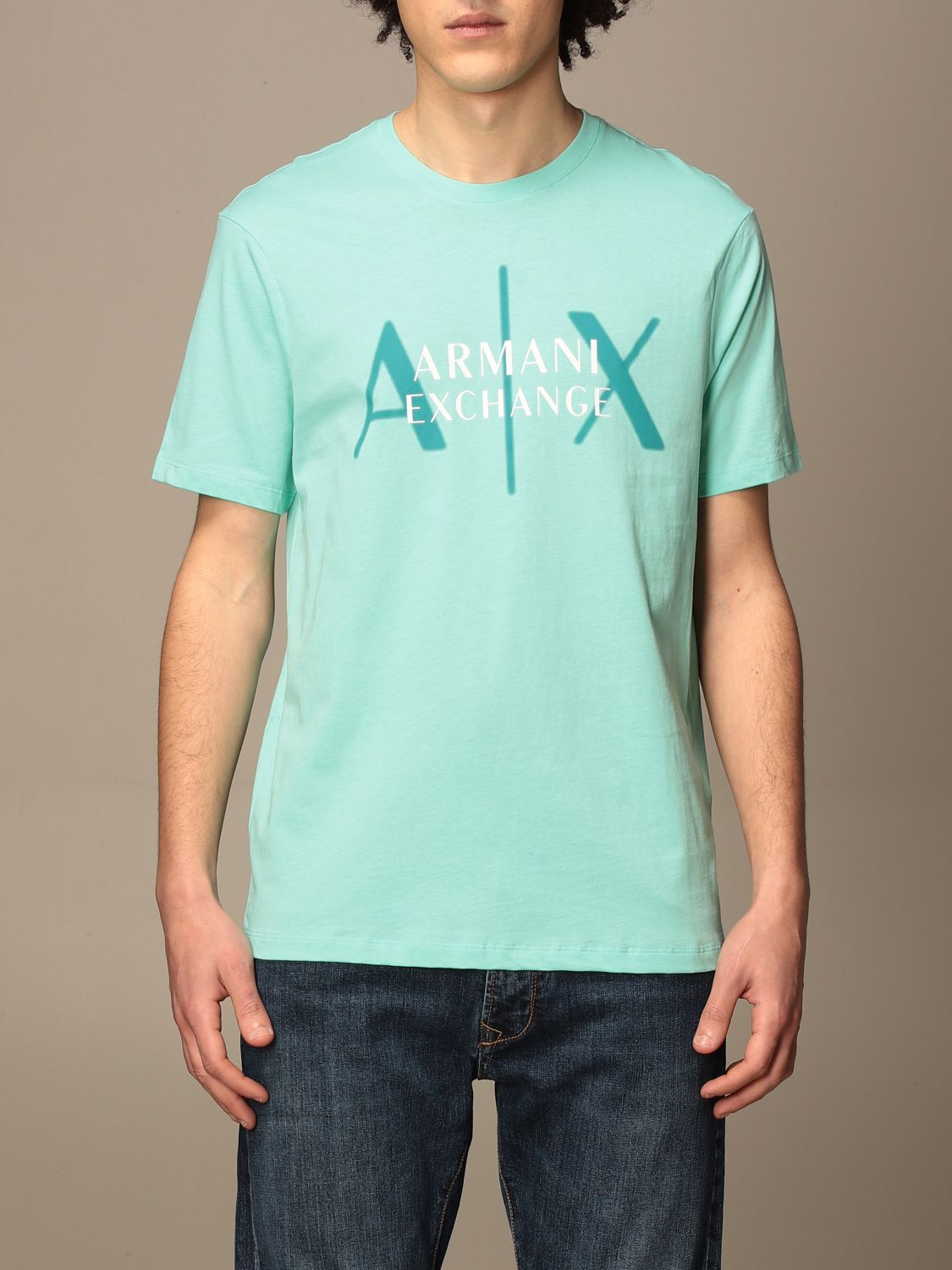 ARMANI EXCHANGE: t-shirt for men - Water | Armani Exchange t-shirt 3KZTGN  ZJ7PZ online on 