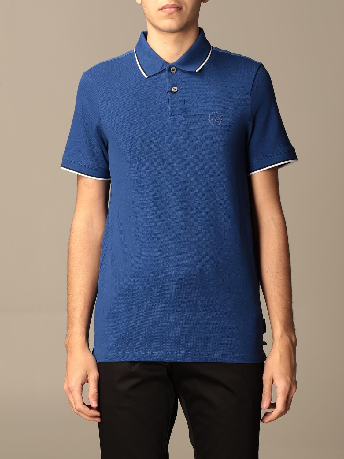 royal blue armani exchange shirt