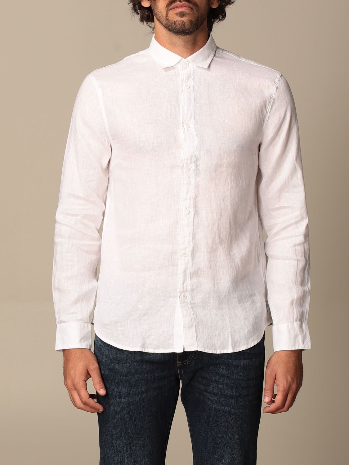 ARMANI EXCHANGE linen shirt White Armani Exchange shirt