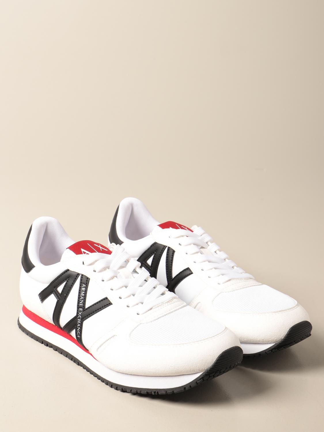 armani exchange shoes white