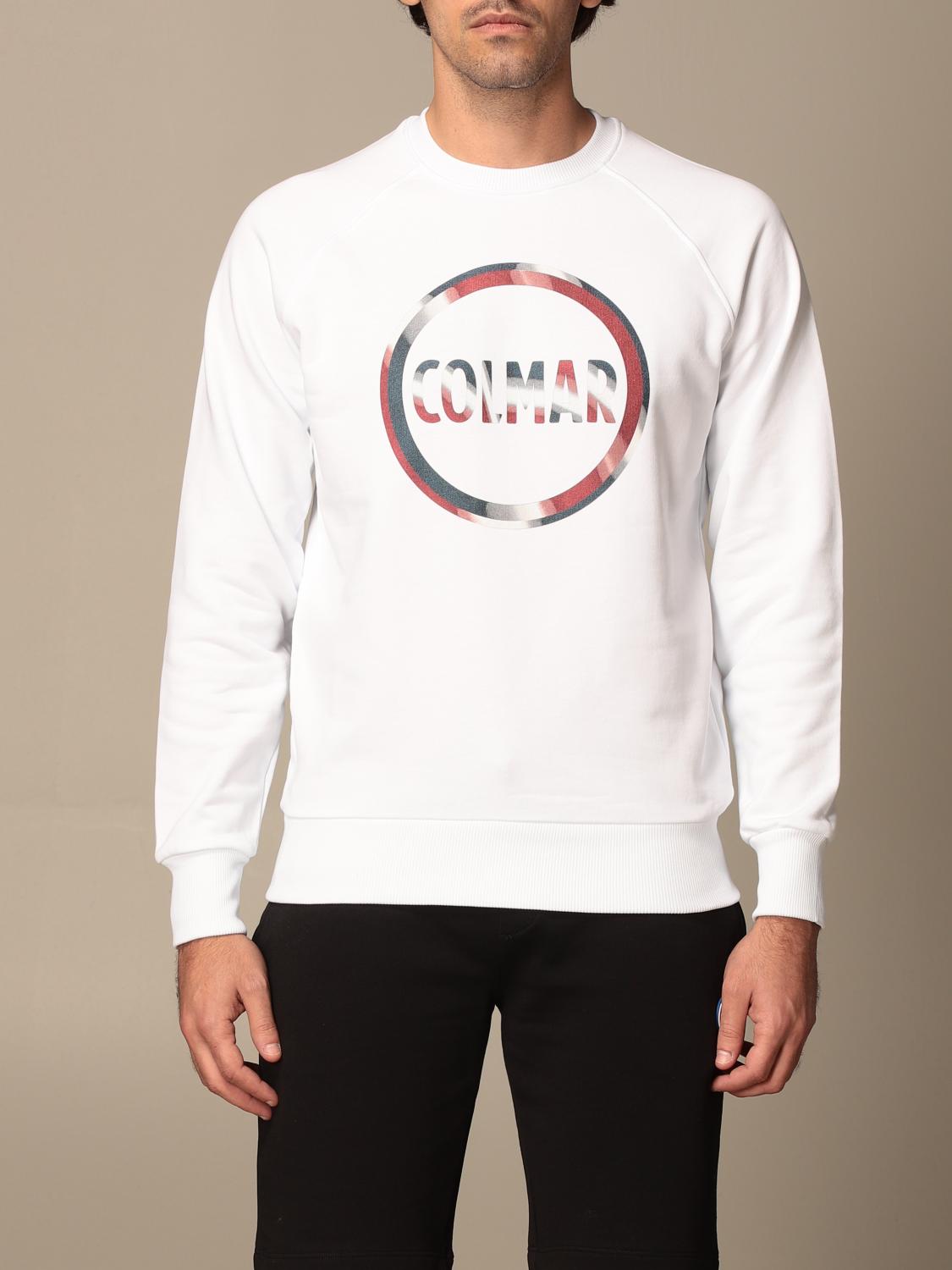 COLMAR: Felpa a girocollo in cotone con logo - Bianco | Felpa Colmar 8268R  1SH GIGLIO.COM