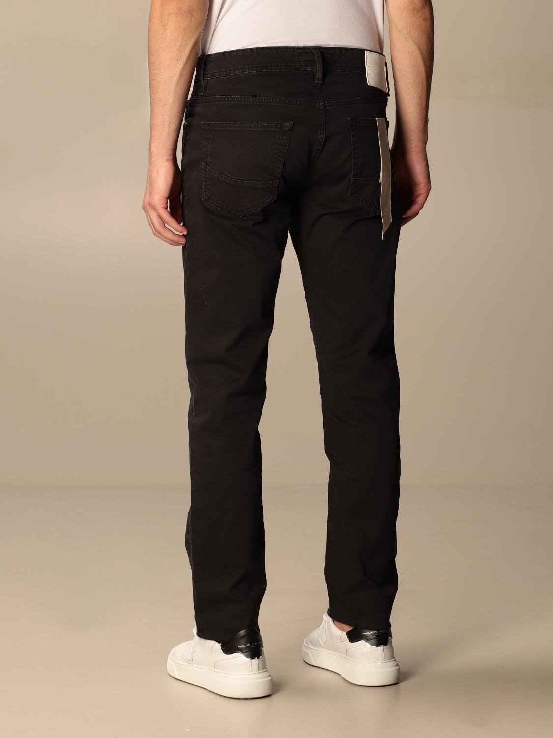 Siviglia Outlet: Pantalone a 5 tasche in cotone - Nero | Pantalone Siviglia  MQ2000 80270 GIGLIO.COM