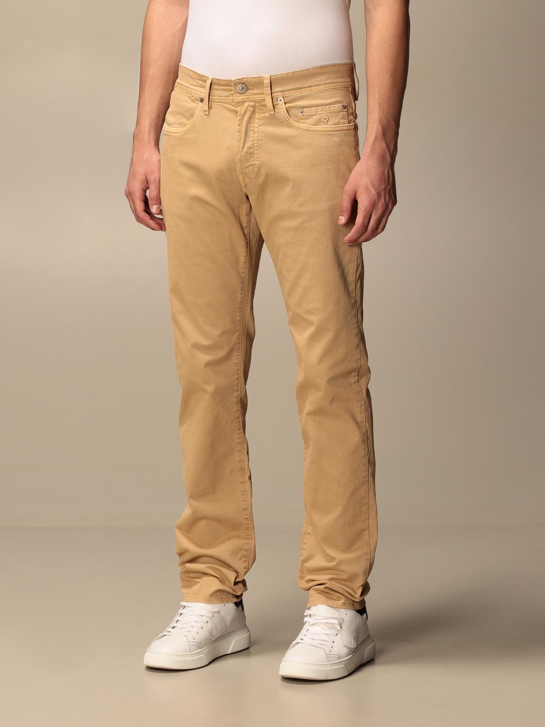 Siviglia Outlet: Pantalone a 5 tasche in cotone - Beige | Pantalone Siviglia  MQ2000 80270 GIGLIO.COM