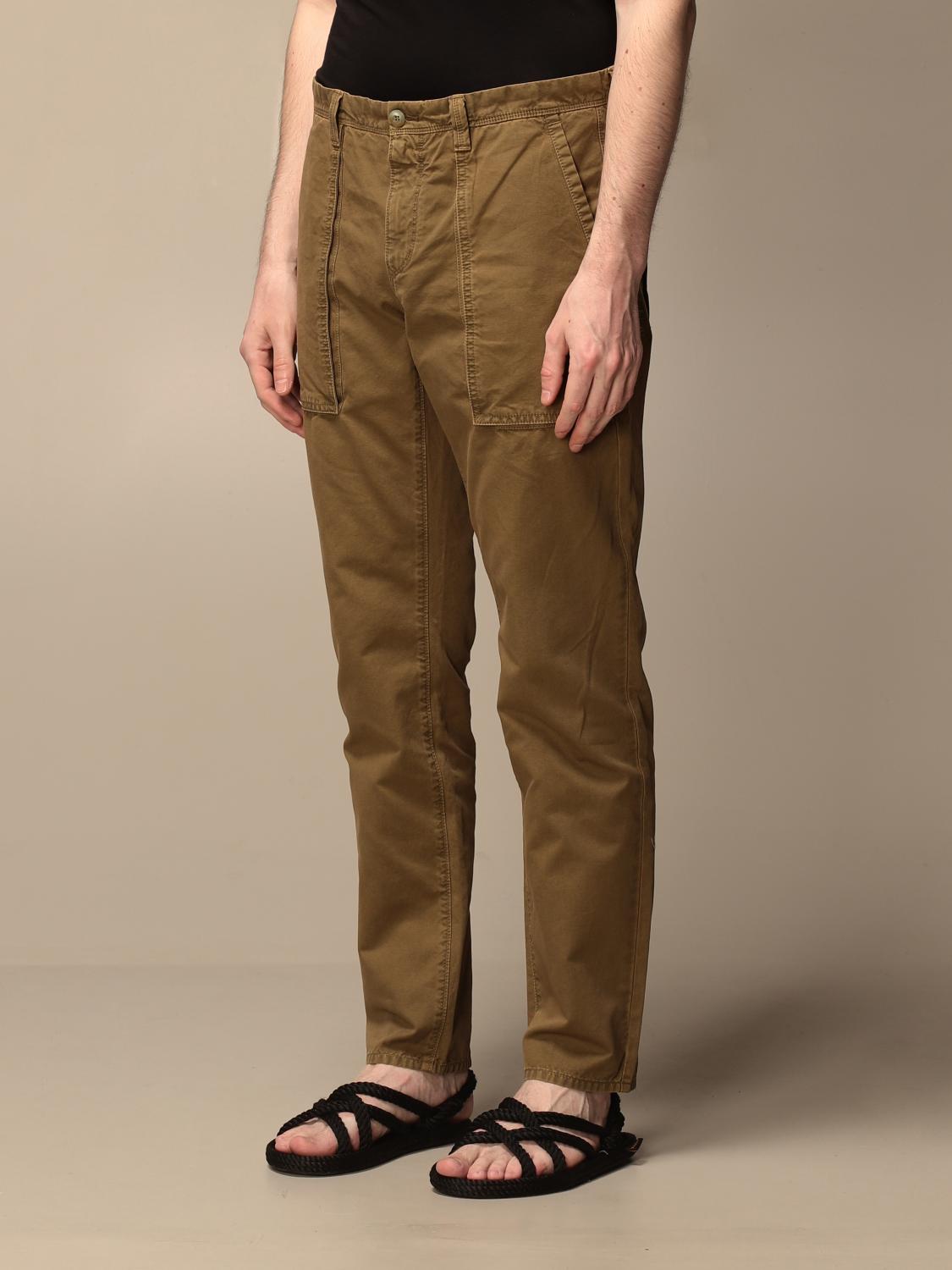 Siviglia Outlet: Pantalone in cotone con tasche a toppe - Kaki | Pantalone  Siviglia MQ213W 80620 GIGLIO.COM