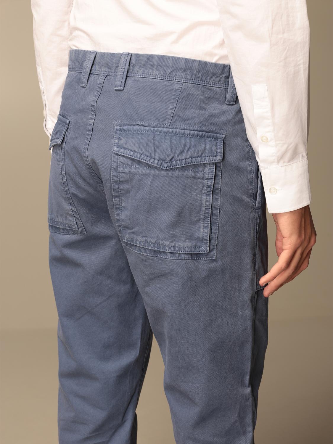 Siviglia Outlet: Pantalone in cotone con tasche a toppe - Marine | Pantalone  Siviglia MQ213W 80620 GIGLIO.COM
