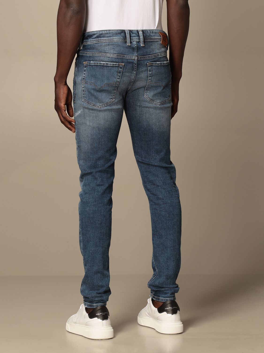 DIESEL: Sleenker-x 5-pocket skinny stretch jeans - Denim | Diesel jeans ...