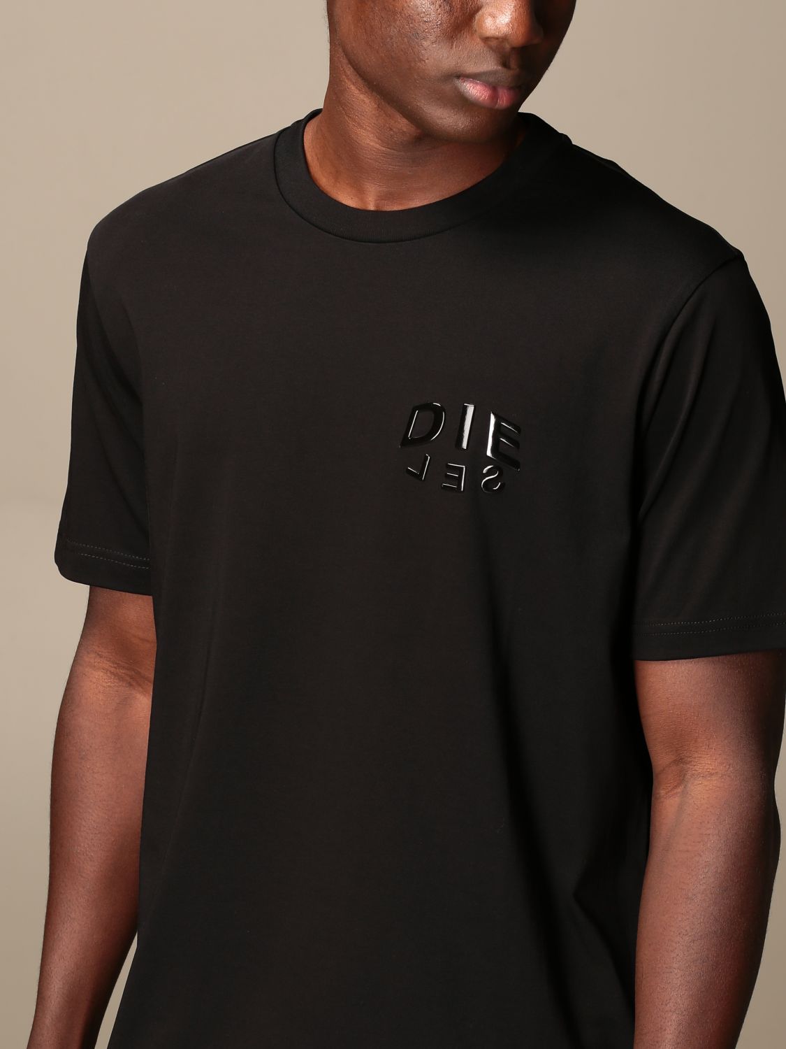 DIESEL: cotton t-shirt with logo | T-Shirt Diesel Men Black | T-Shirt ...