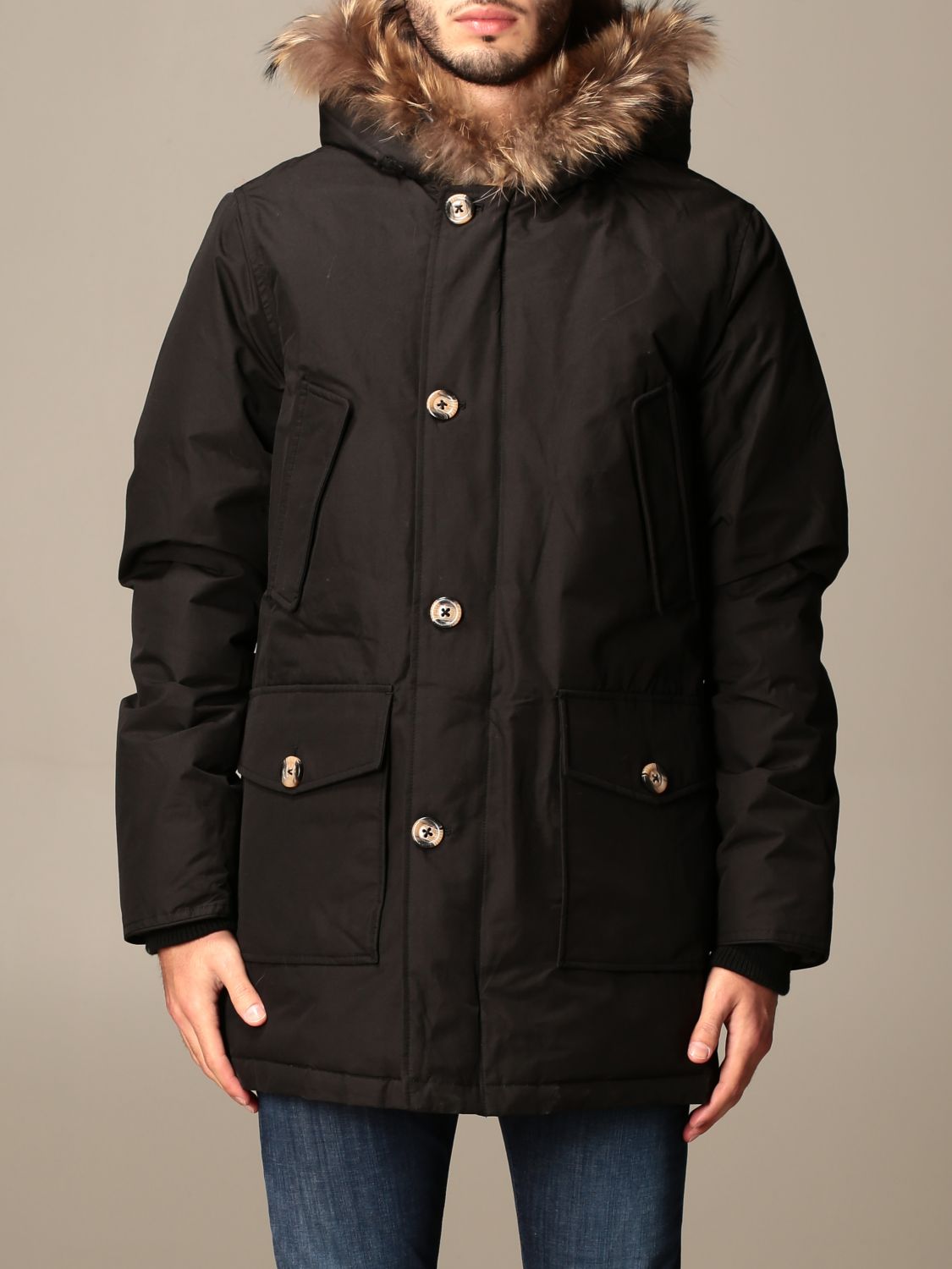 Canadian Outlet: jacket with hood and fur edges | Jacket Canadian Men ...