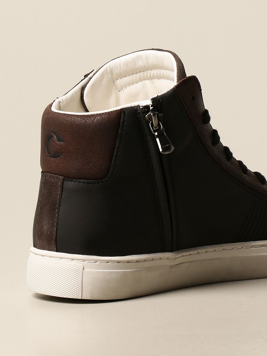 Crime London Luxury Fashion Mens 11622AA1B20 Black Hi Top Sneakers Spring Summer 19
