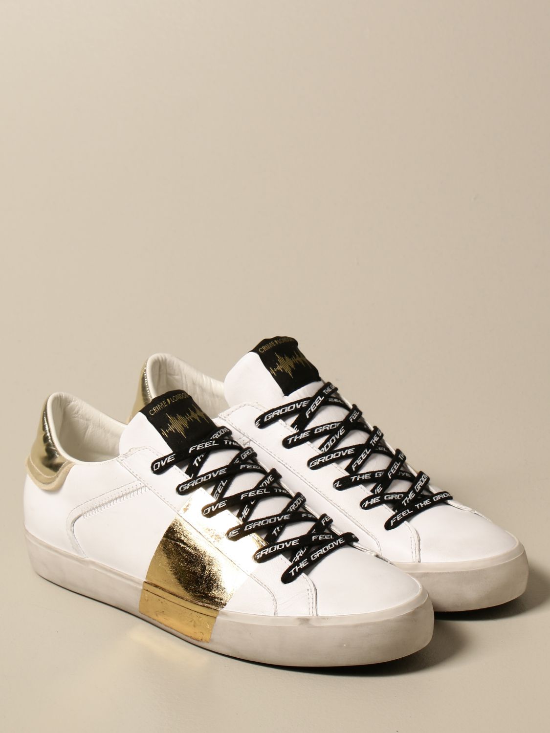 Crime London Outlet: sneakers for man - White | Crime London sneakers ...