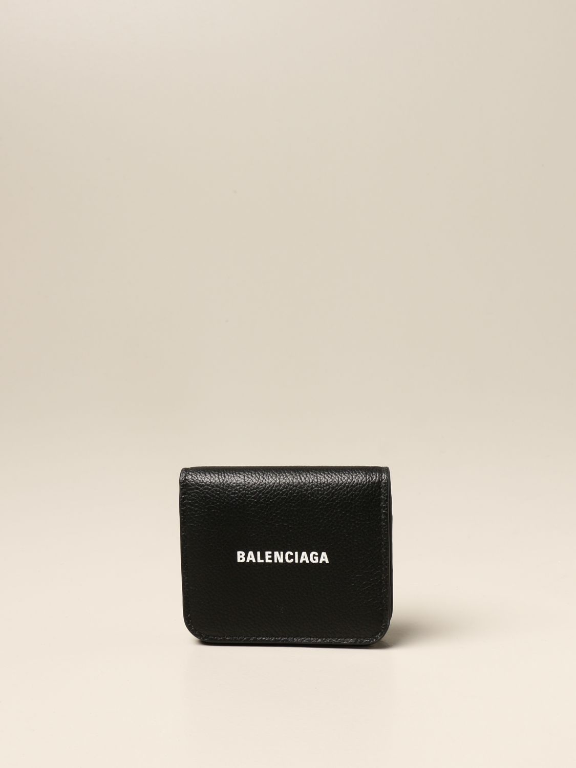 Balenciaga wallet in textured leather with logo