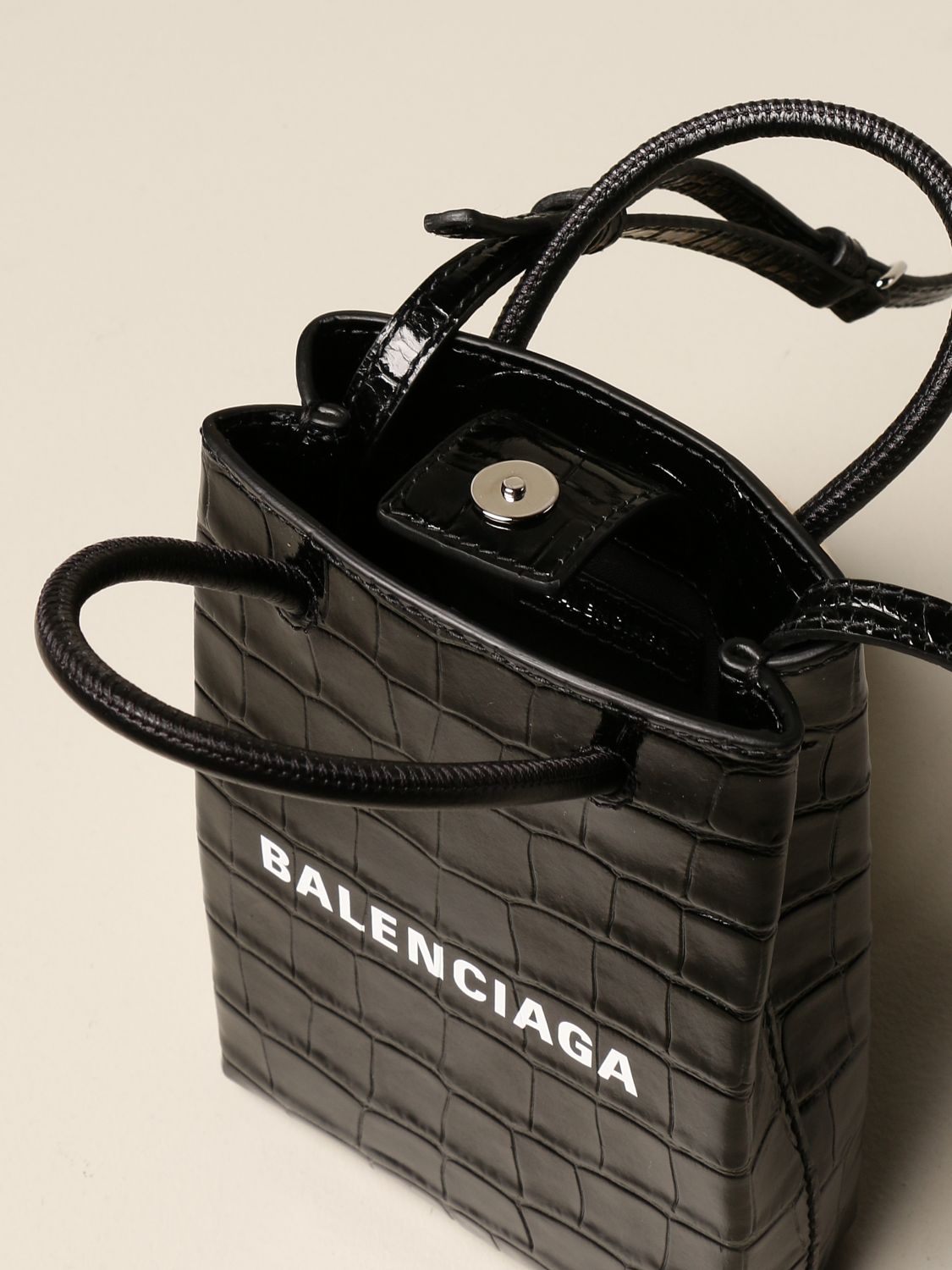 สงฟร New Balenciaga Shopping Phone Holder Bag  Shopee Thailand