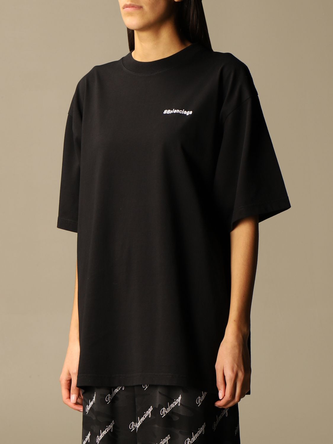 BALENCIAGA: over t-shirt with mini B logo | T-Shirt Balenciaga Women ...
