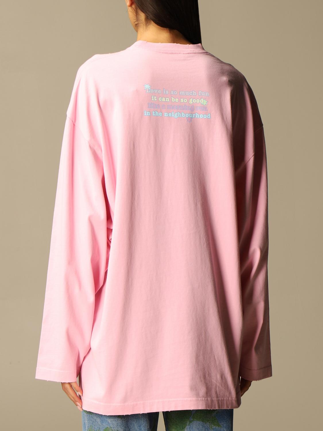 balenciaga pink tshirt