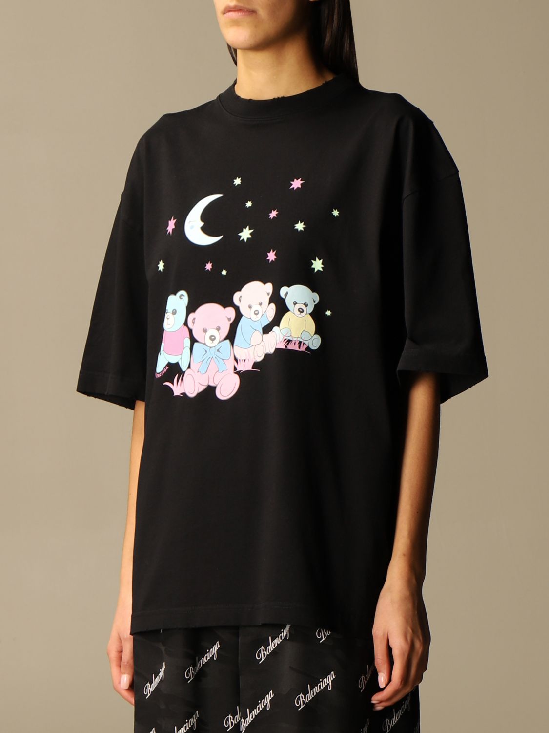 BALENCIAGA: over t-shirt with teddy bear print | T-Shirt Balenciaga