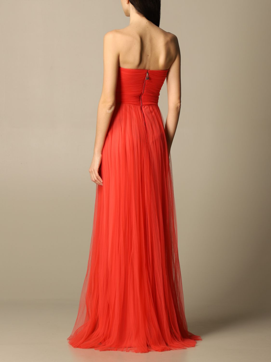 Dress Elisabetta Franchi: Elisabetta franchi long dress in tulle red 2