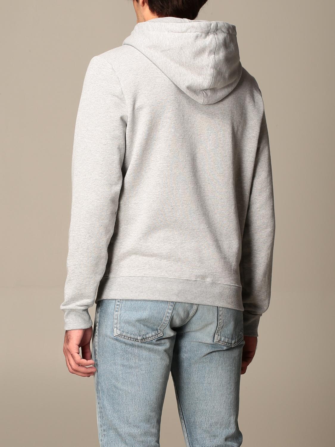 Saint Laurent Cotton Hoodie Sweatshirt Saint Laurent Men Grey Sweatshirt Saint Laurent 464581 Yb2od Giglio Uk
