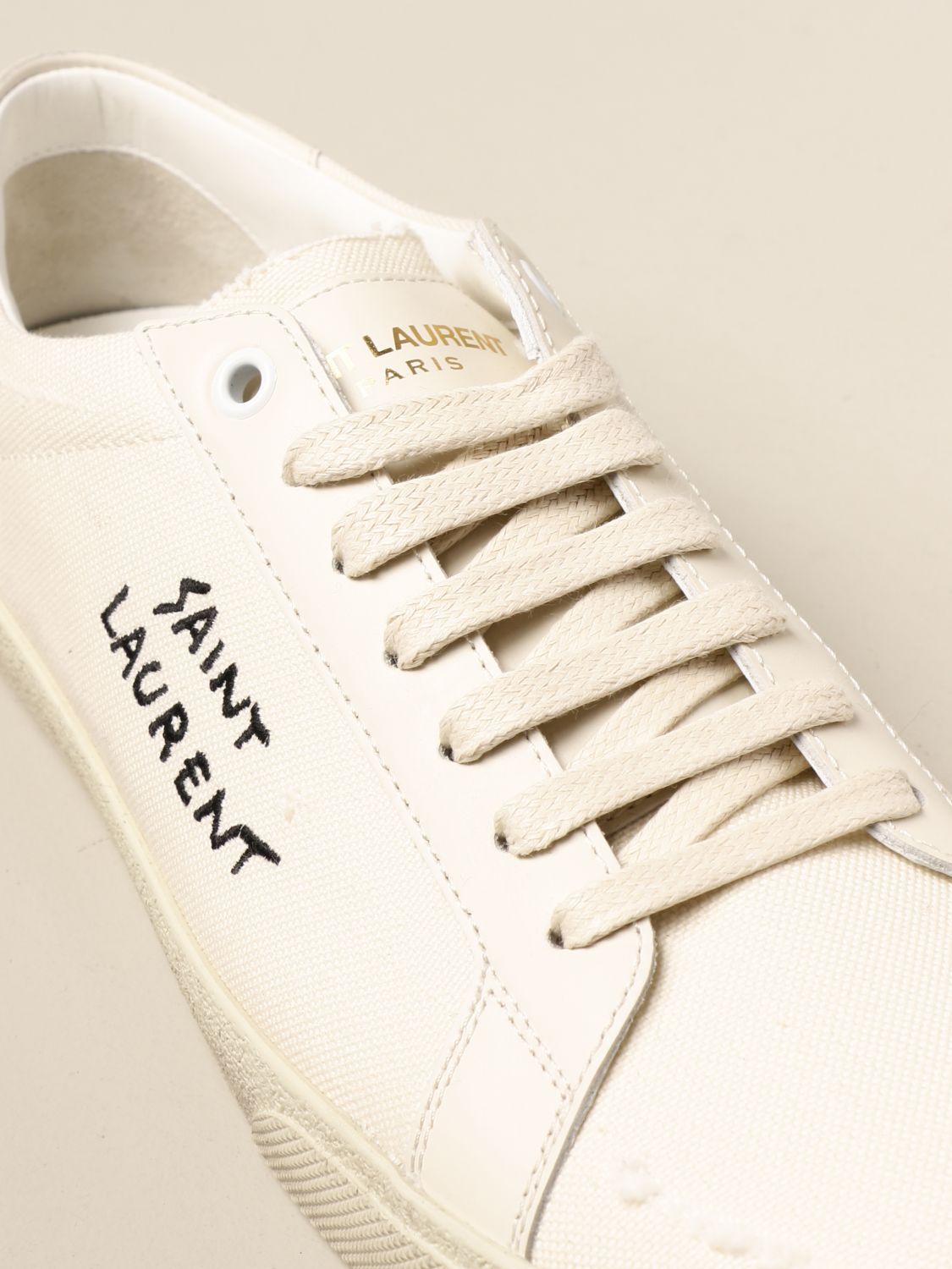 Åh gud Distill skrue SAINT LAURENT: Court Classic SL / 06 sneakers in canvas and leather | Sneakers  Saint Laurent Women White | Sneakers Saint Laurent 610648 GUP10 GIGLIO.COM