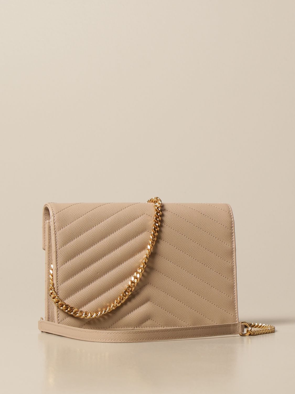 Buy Saint Laurent Envelope Chain Wallet 'Dark Beige' - 393953 BOW01 2721