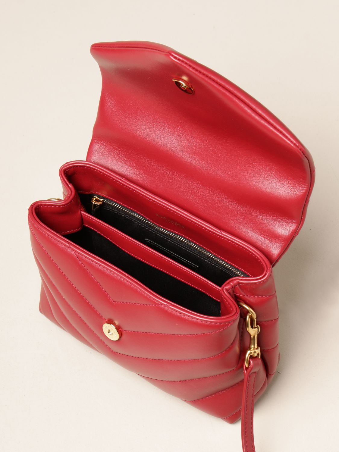 SAINT LAURENT: Loulou mini bag in quilted leather - Black  Saint Laurent  mini bag 630951 DV707 online at