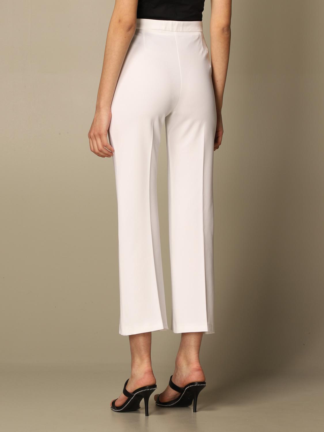 PINKO: Gaio pants in fabric stitch - White | Pinko pants 1G15SC