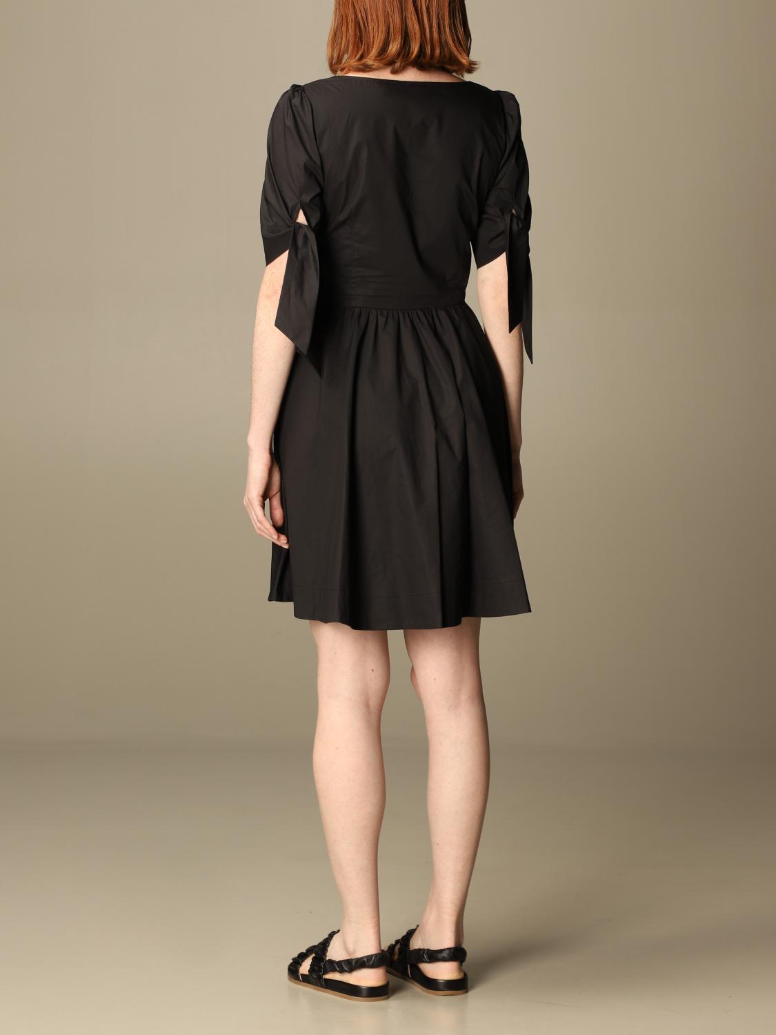 Pinko Outlet: Assolto poplin dress - Black | Pinko dress 1G15VU-Y6VX ...