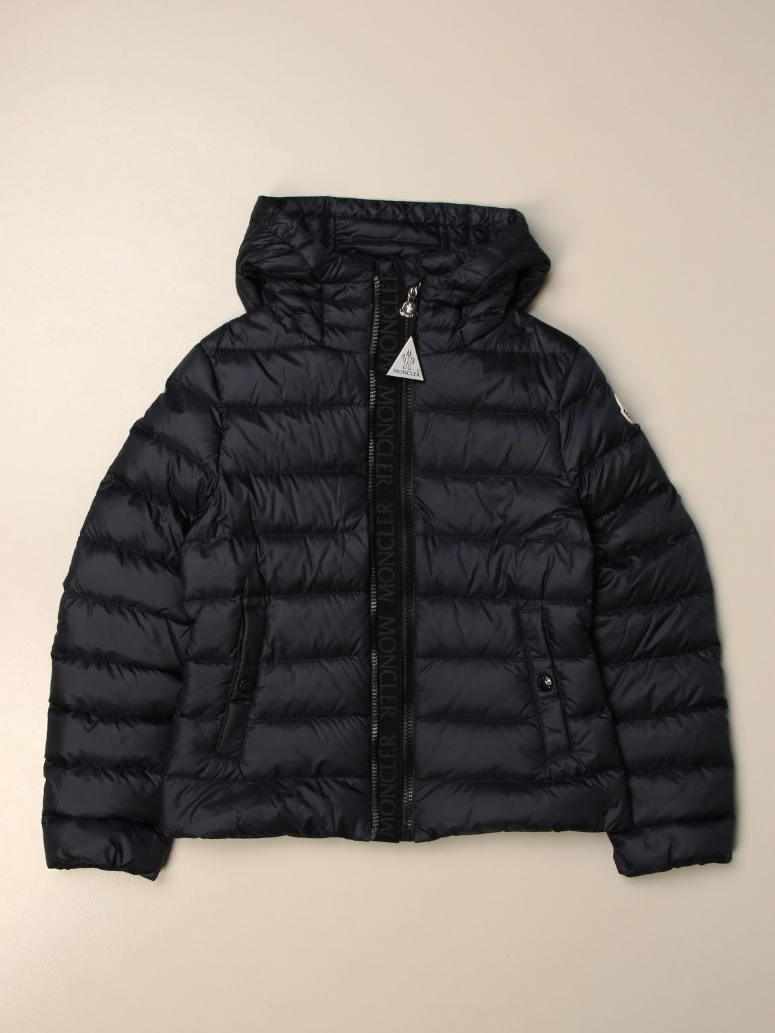 MONCLER: Glycine down jacket in padded nylon - Blue | Moncler jacket ...
