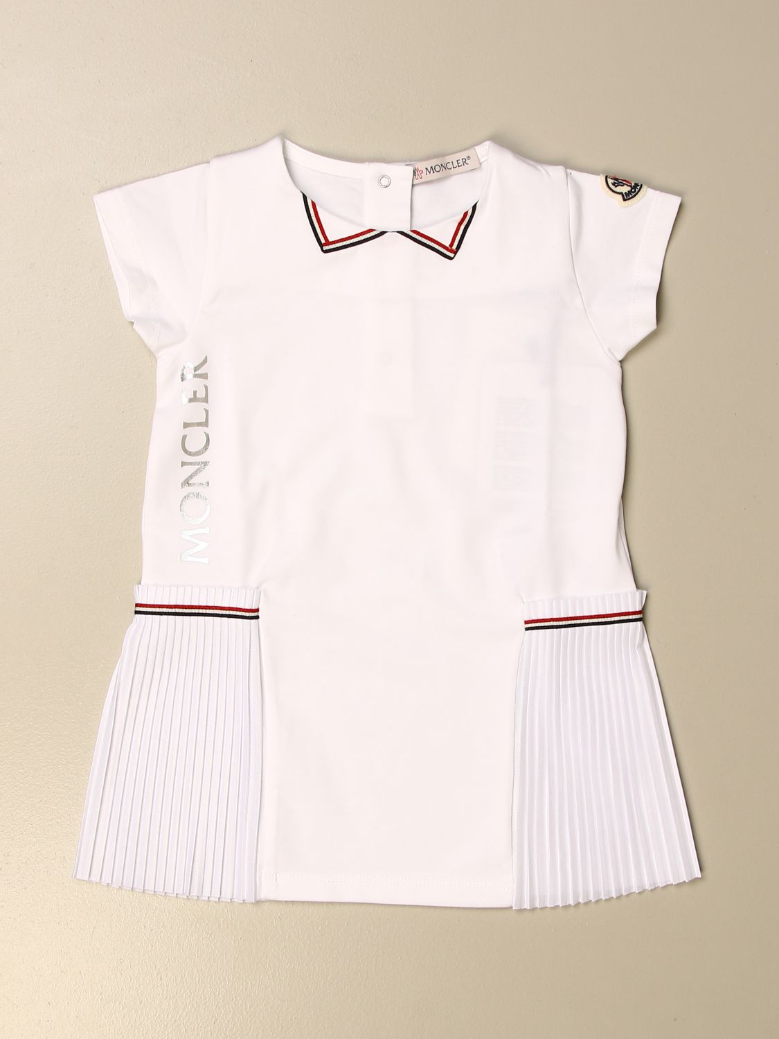 Romper Moncler: Moncler short dress in cotton white 1