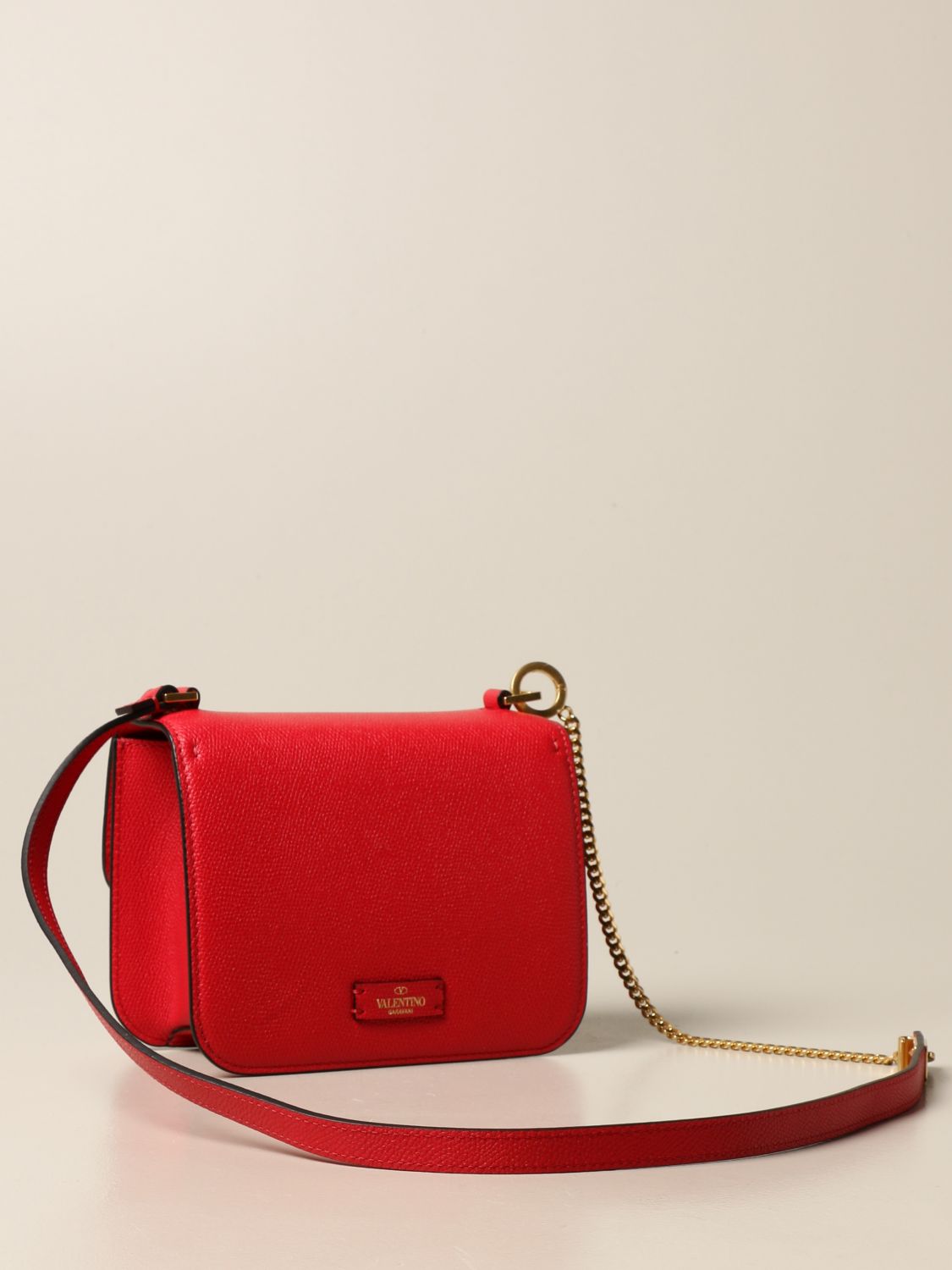 Vring leather crossbody bag Valentino Garavani Red in Leather - 31355479