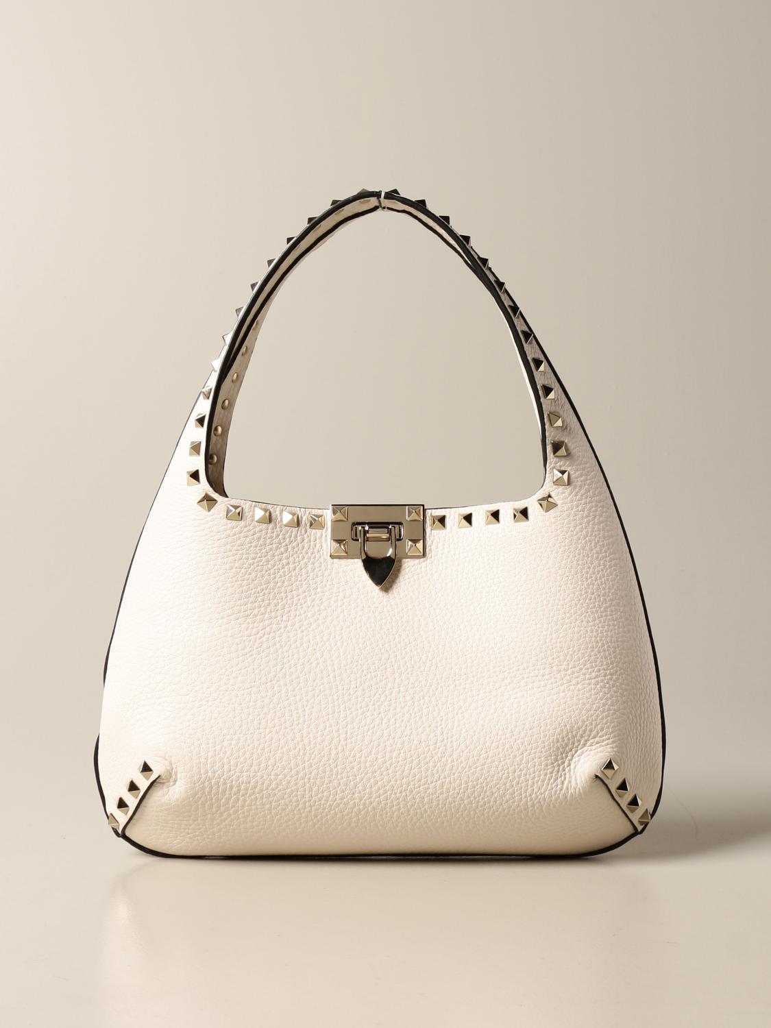 ROCKSTUD HOBO BAG IN GRAINY CALFSKIN