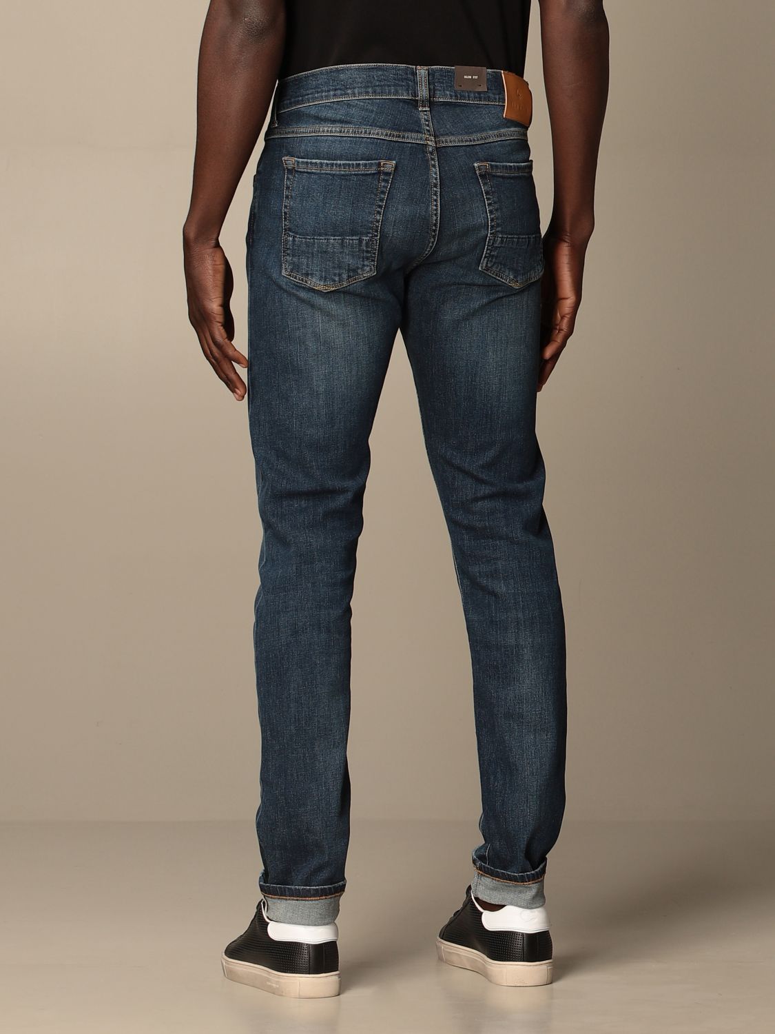 TELA GENOVA: Augusto Genova Canvas jeans with 17.5 bottom - Blue ...