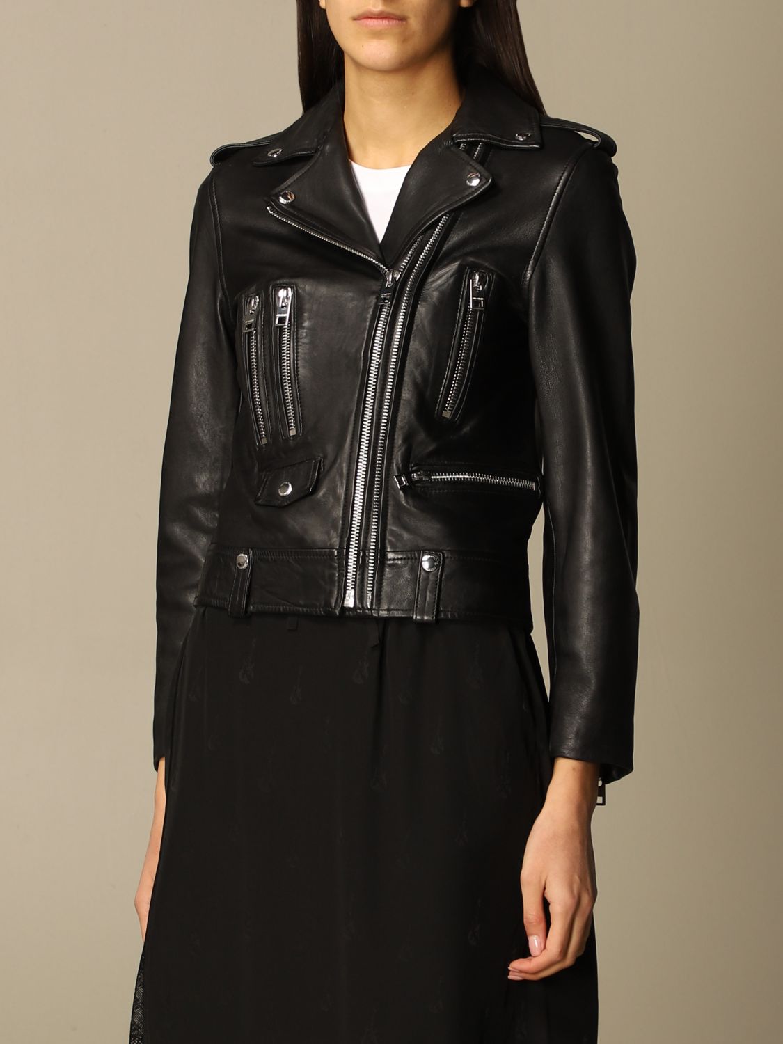 ZADIG & VOLTAIRE: jacket in real leather - Black | Jacket Zadig ...