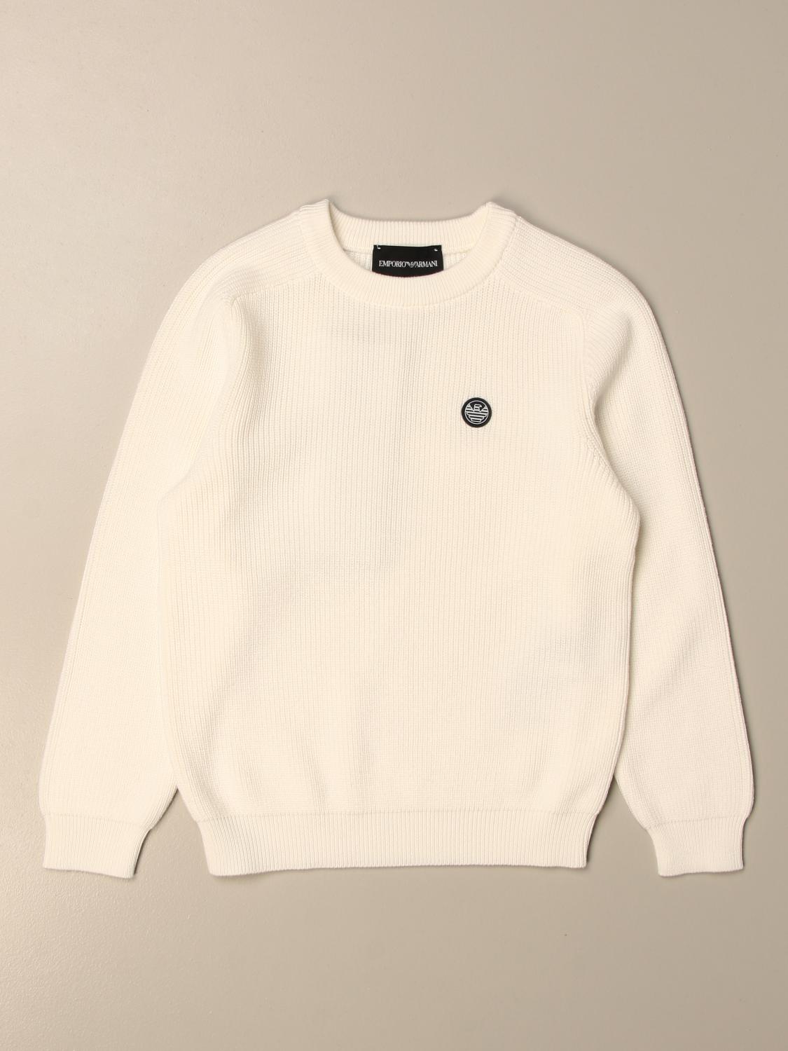 white armani jumper