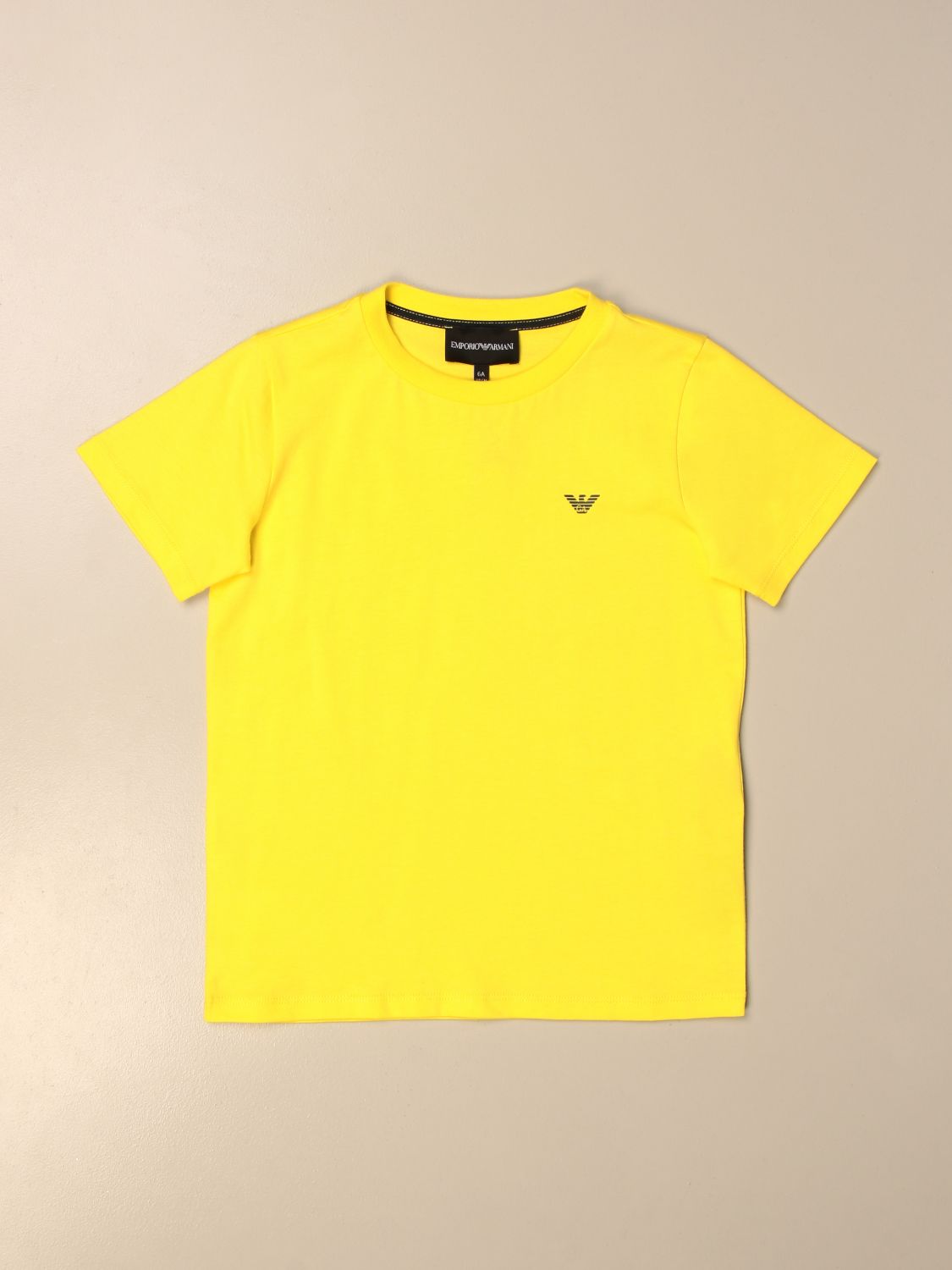 emporio armani yellow t shirt