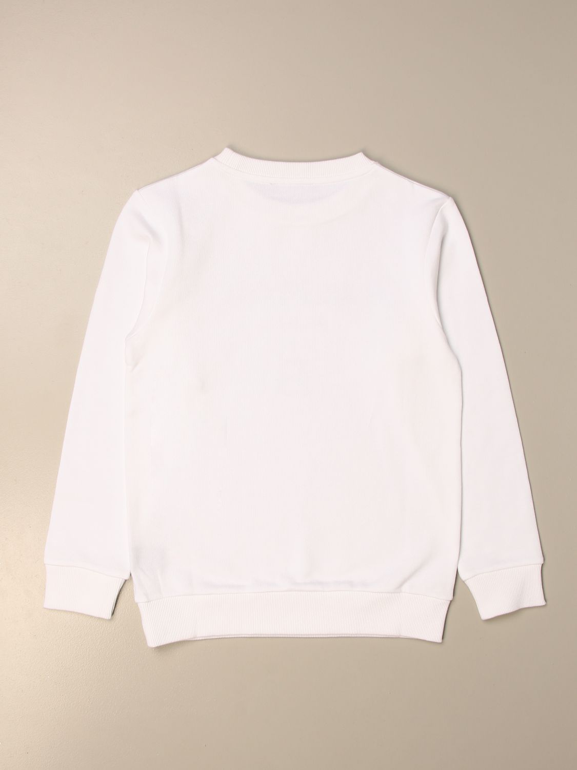 Sweater Balmain: Balmain crewneck sweatshirt in cotton with logo white 2