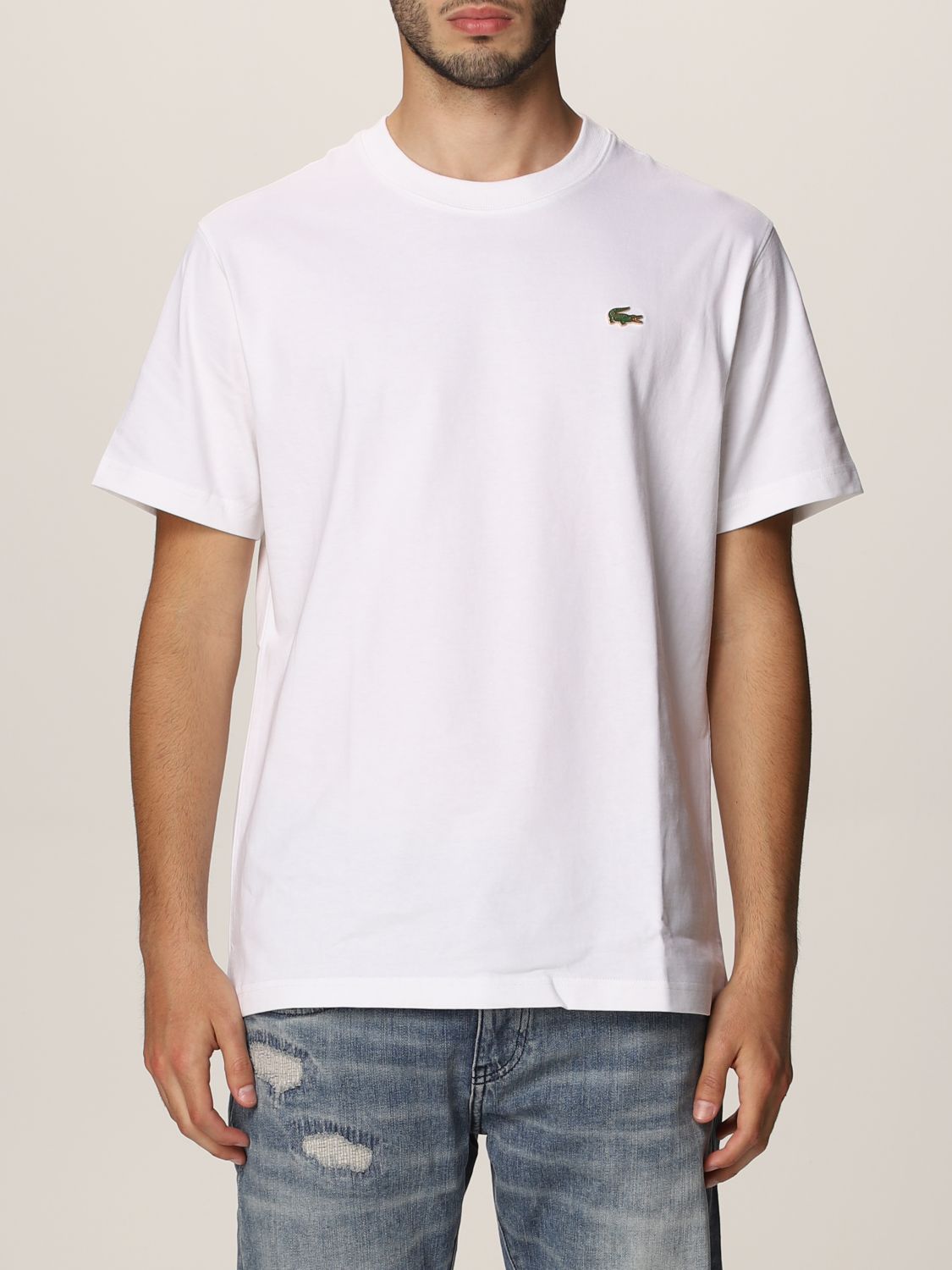 LACOSTE L!VE: T-shirt with logo - White | T-Shirt Lacoste L!Ve TH9166 ...
