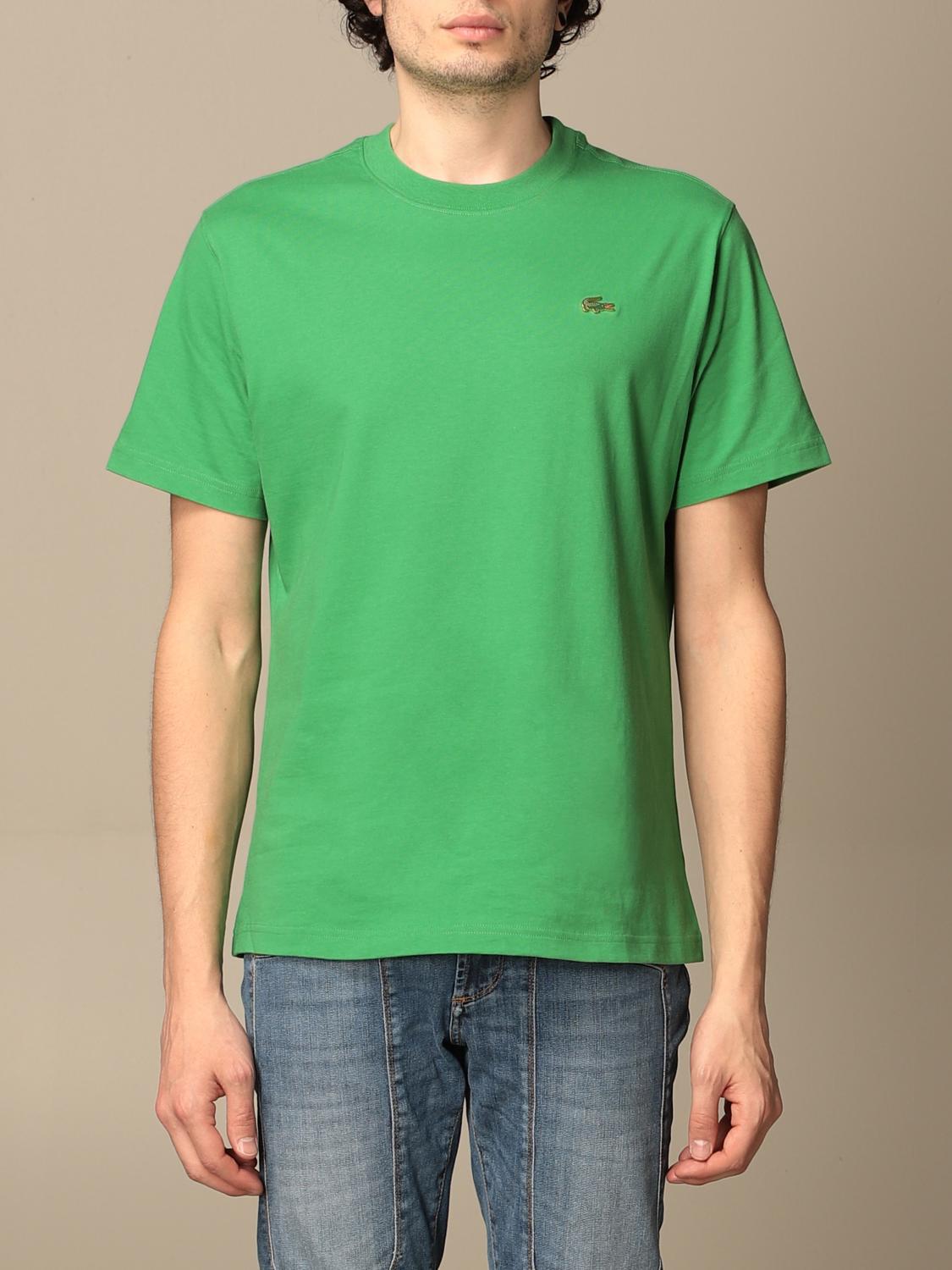 mens green lacoste t shirt