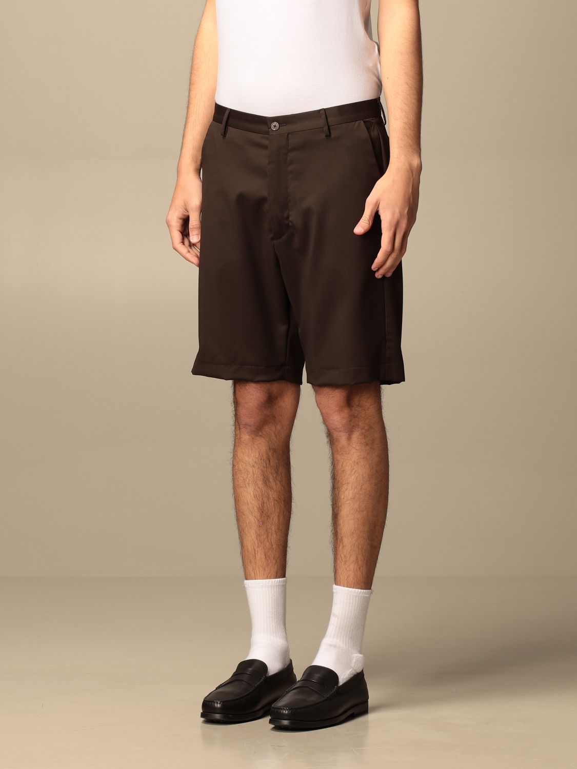 Pantalones cortos Paura: Pantalones cortos hombre Paura Di Danilo Paura marrón oscuro 3