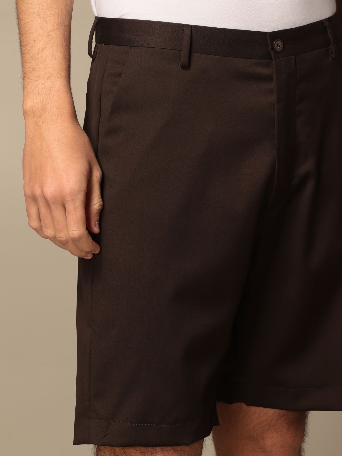 Pantalones cortos Paura: Pantalones cortos hombre Paura Di Danilo Paura marrón oscuro 4