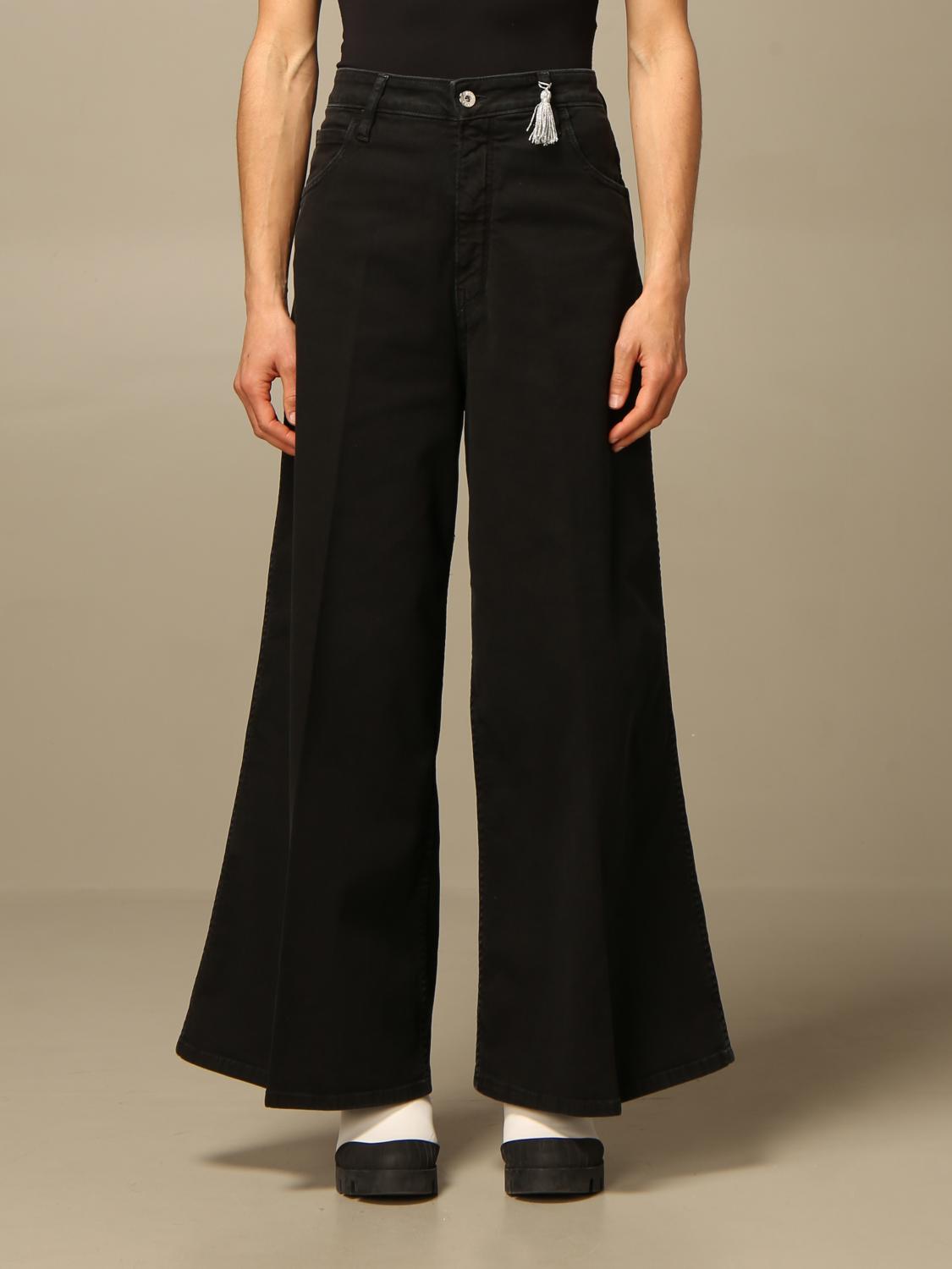Cycle Outlet: Pantalone ampio a vita alta - Nero | Pantalone Cycle P531251  T031 GIGLIO.COM