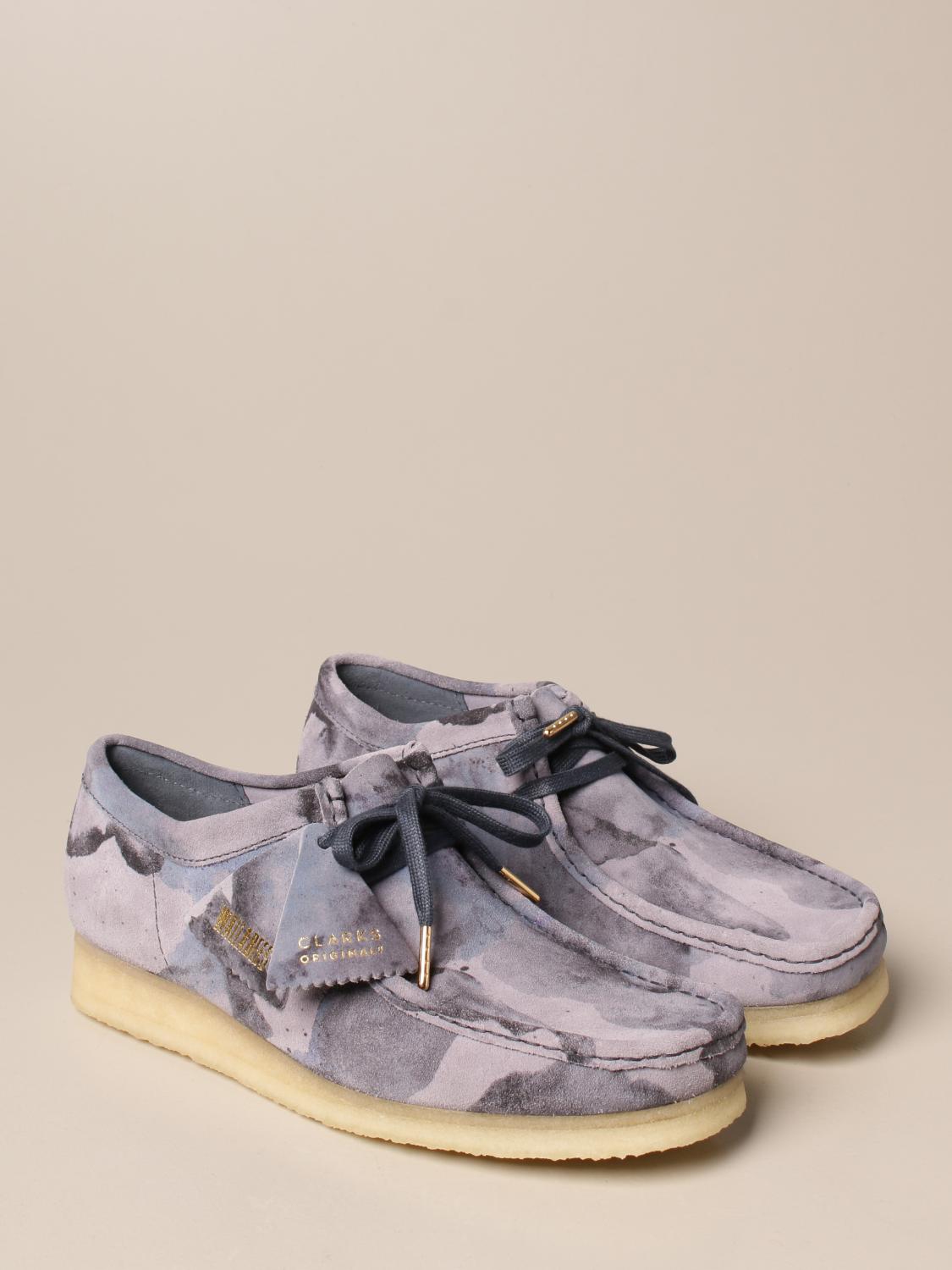 blue camo wallabees